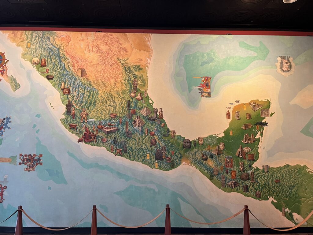 メキシコの遺跡の地図