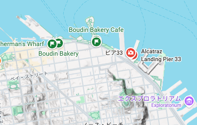 埠頭の方のマップ