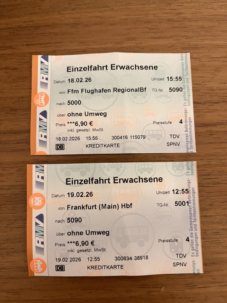 ドイツのSバーンの切符