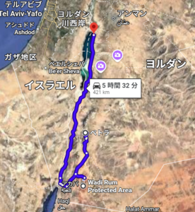 ヨルダンの地図
