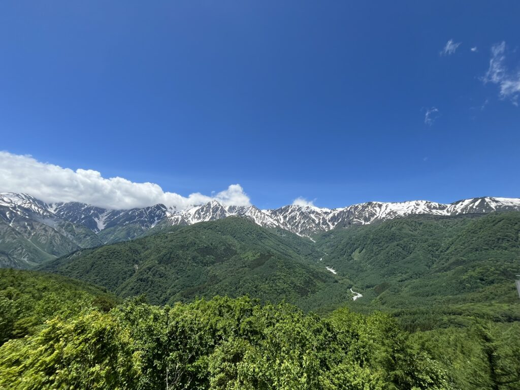 北アルプスの山並み